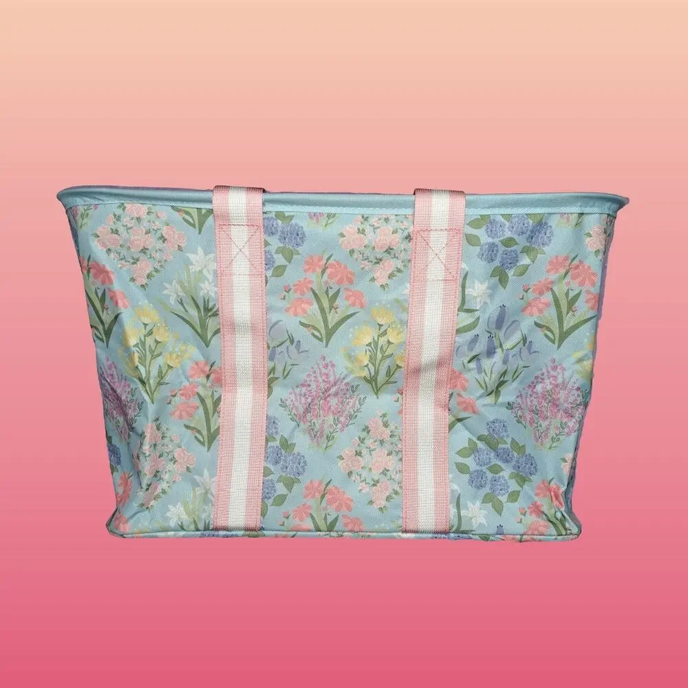 Monogram Initialed TRL Floral Marley Lilly Tote Large Basket